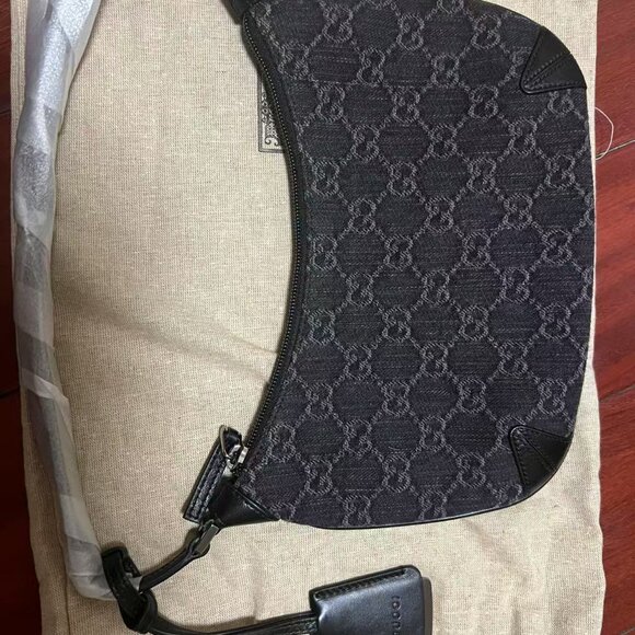 gucci denim hobo - Picture 1 of 7
